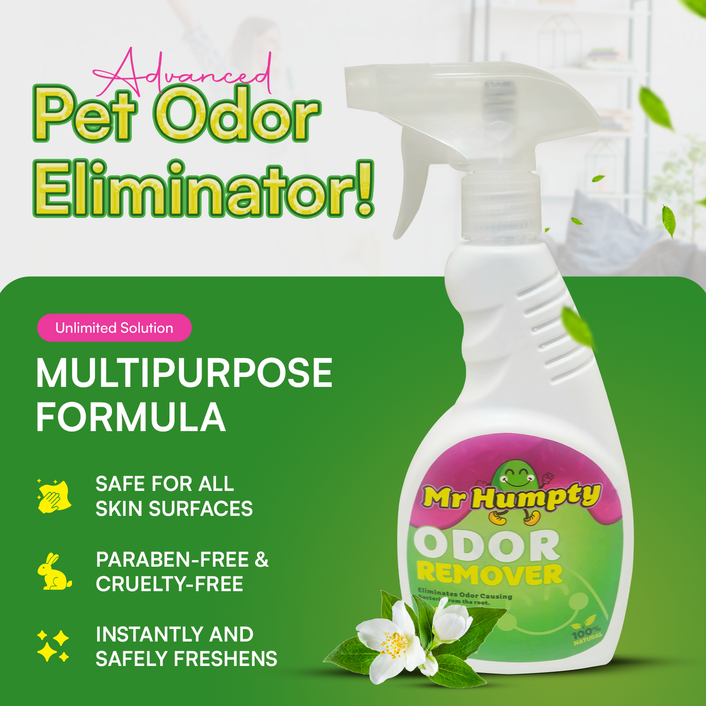 Mr Humpty Odor Eliminator 16oz, All Purpose Odor Neutrilizer